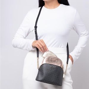 Kate Spade Metallic Dot Mixed Crossbody Bag 3pc Set